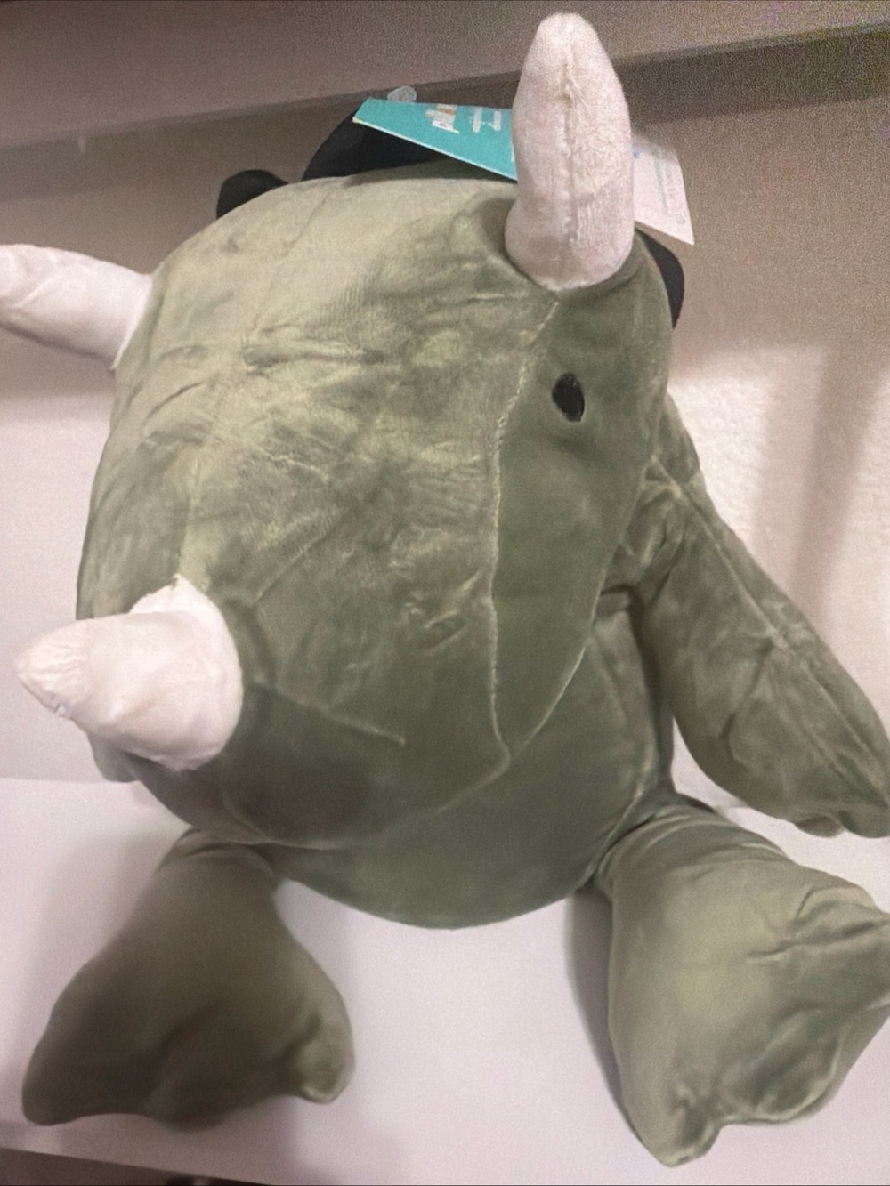 NWT Green Triceratops Dinosaur Weighted Plush Throw Pillow Pillowfort Target